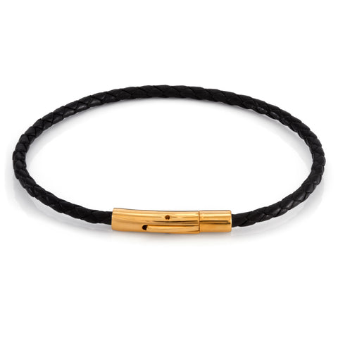 The Simplistic Leather Bracelet (Black)