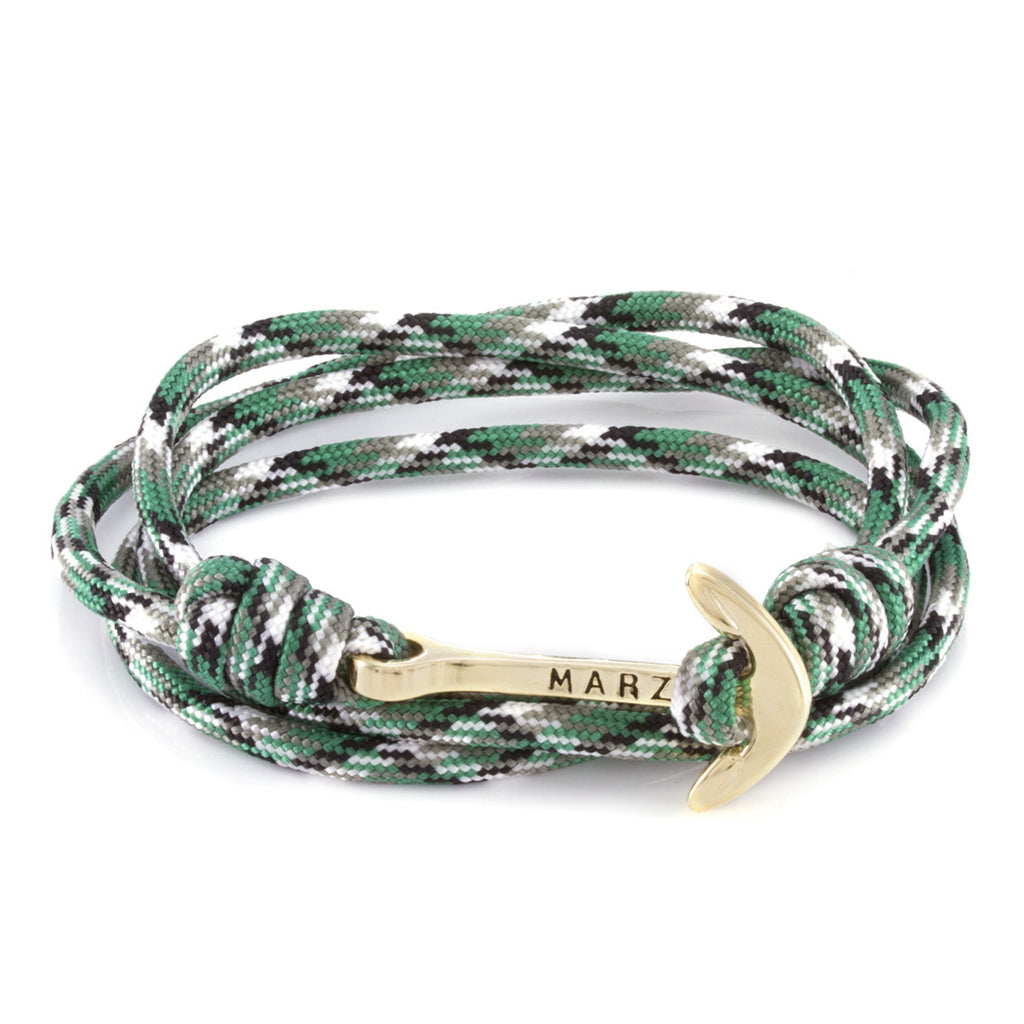 14K Gold Emerald Camo Wrap Bracelet
