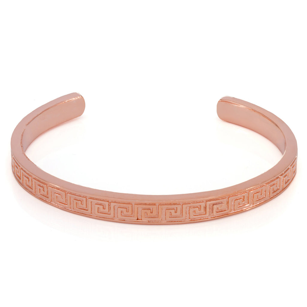 Rose Gold Greek Key Bangle