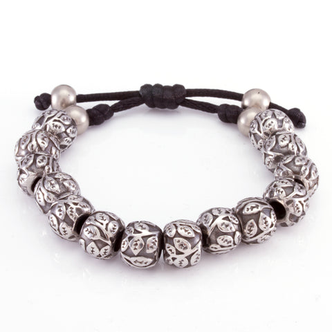 The Steel Flower Bracelet (Silver)