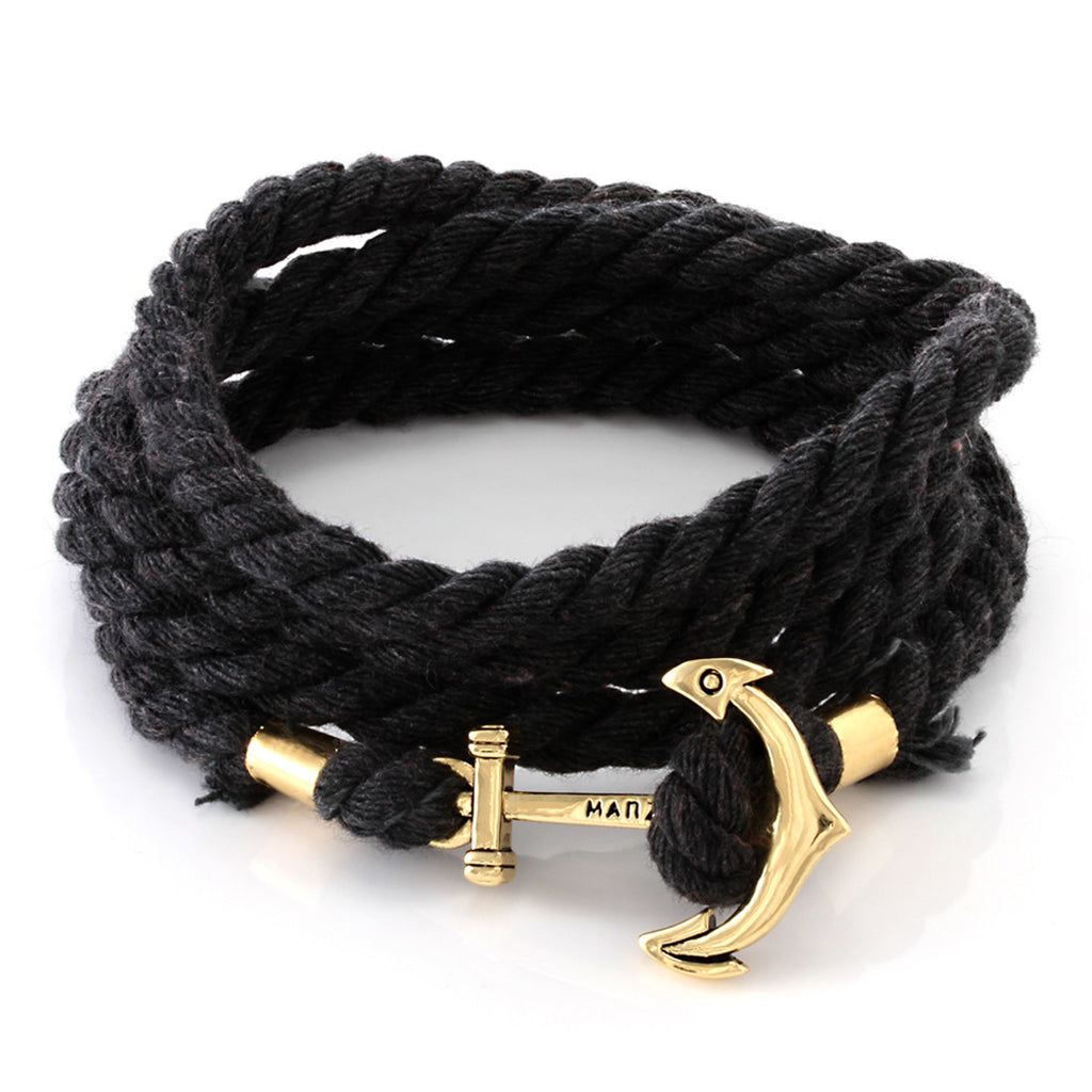 The Lace Anchor Bracelet - Black