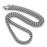 6mm, Vintage Stainless Steel Franco Chain (Silver)