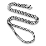 4mm, Vintage Stainless Steel Franco Chain (Silver)