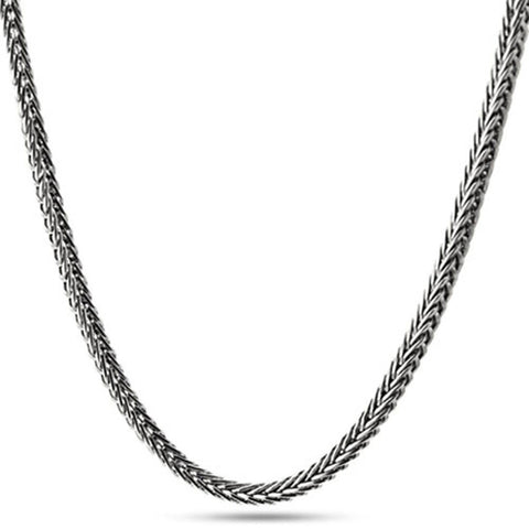 4mm Men's Platinum Plated Hip Hop Franco Chain